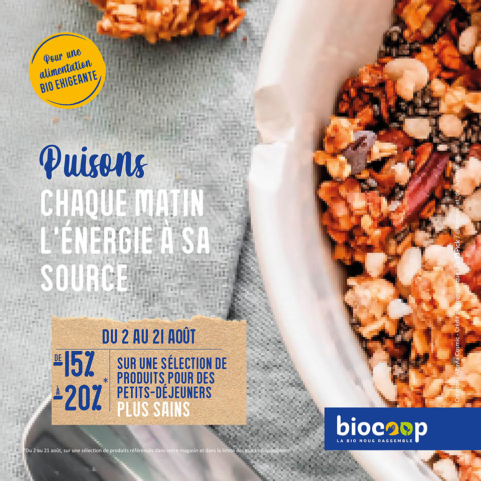 En Août, des matins au bon goût de bio ! En Août, des matins au bon goût de bio !