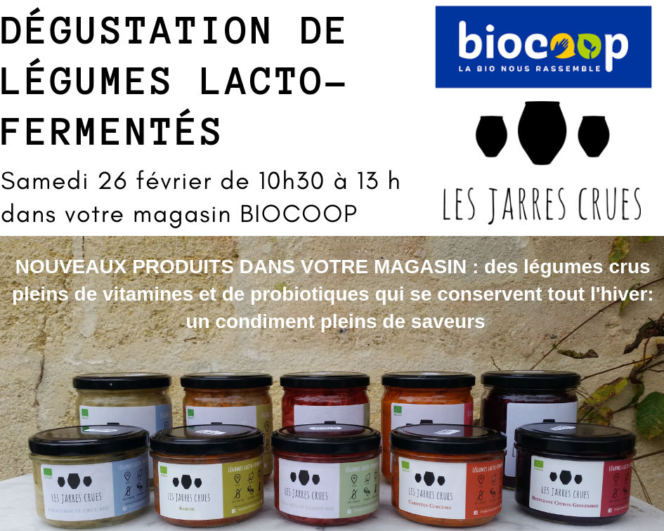Animation / Dégustation de légumes lacto-fermentés Animation / Dégustation de légumes lacto-fermentés