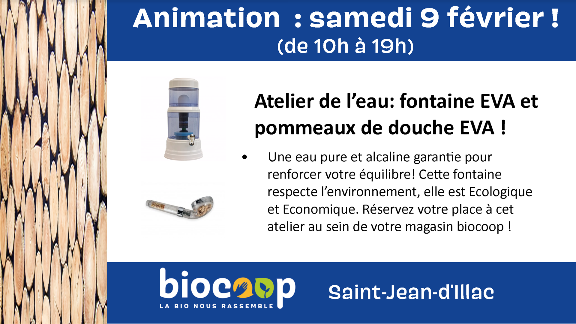 Animation Fontaine et Pommeau de douche EVA Animation Fontaine et Pommeau de douche EVA