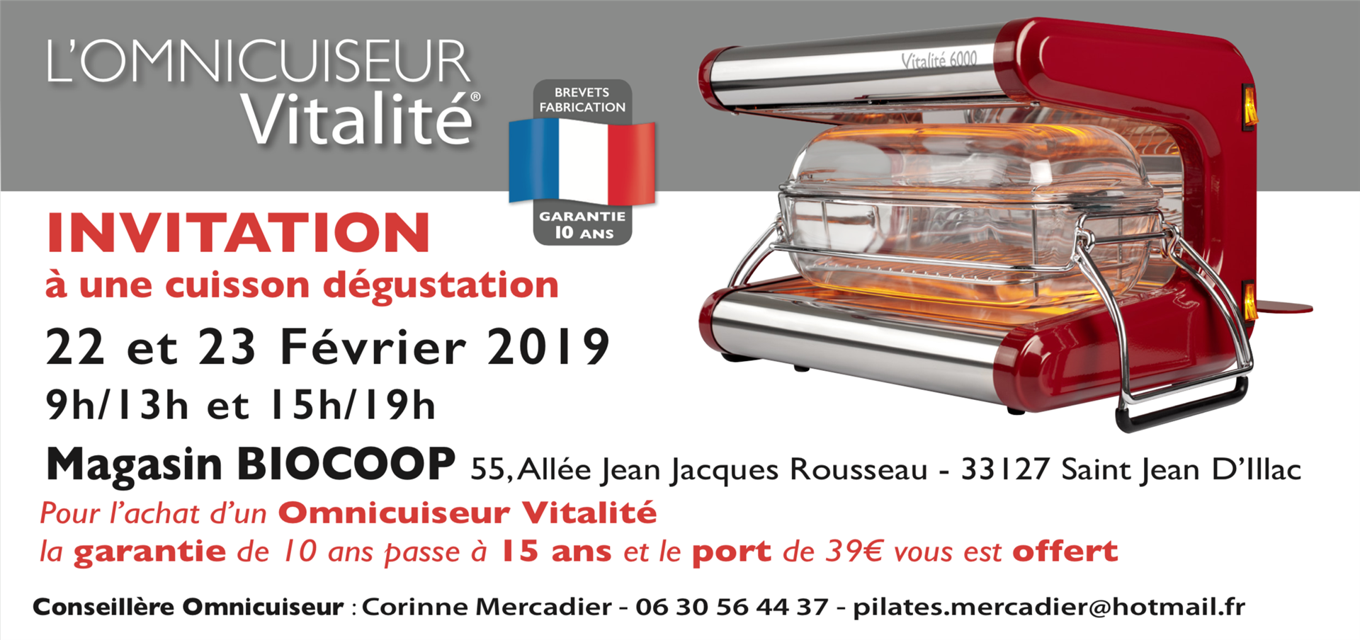 Atelier cuisine basse température avec l'omnicuiseur Vitalité Atelier cuisine basse température avec l'omnicuiseur Vitalité