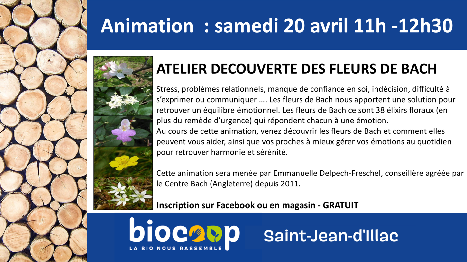 Atelier découverte des Fleurs de Bach Atelier découverte des Fleurs de Bach