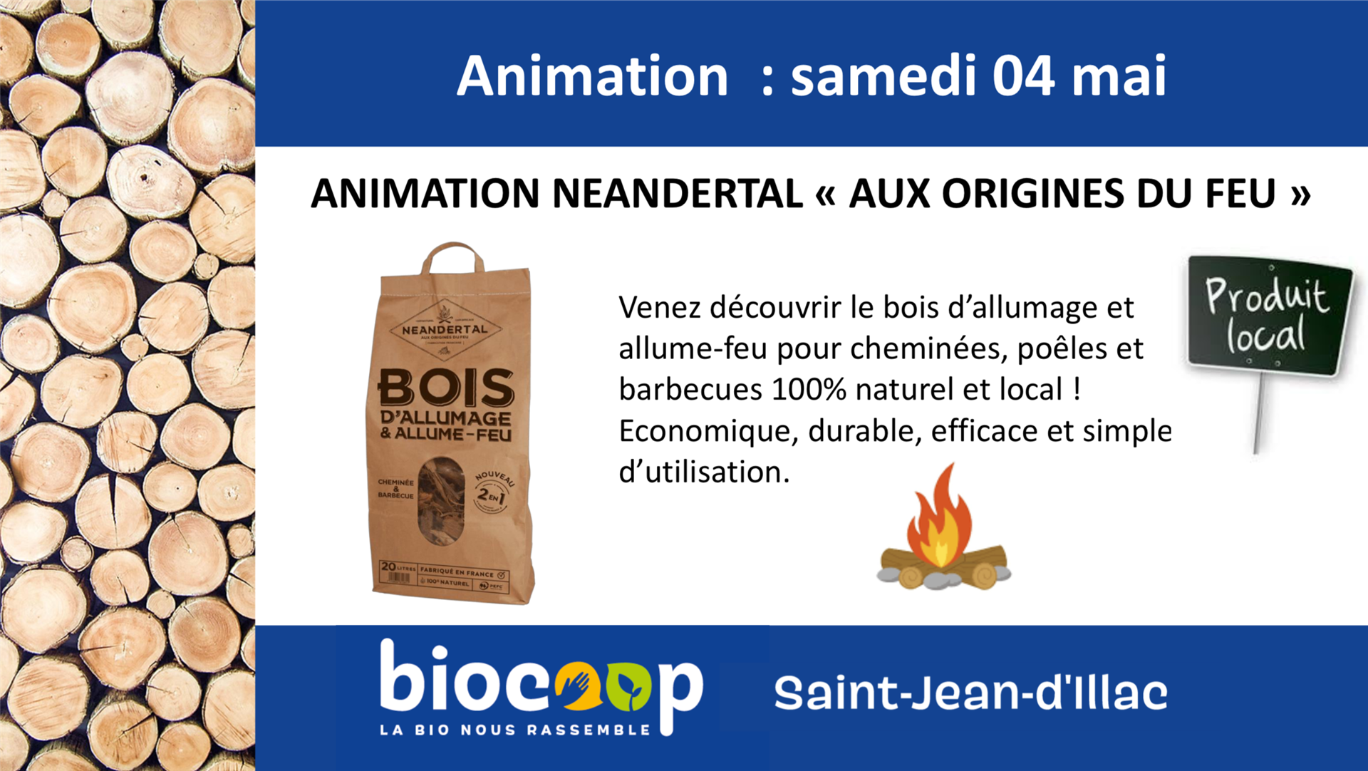 Animation Neandertal "Aux origines du feu" Animation Neandertal "Aux origines du feu"