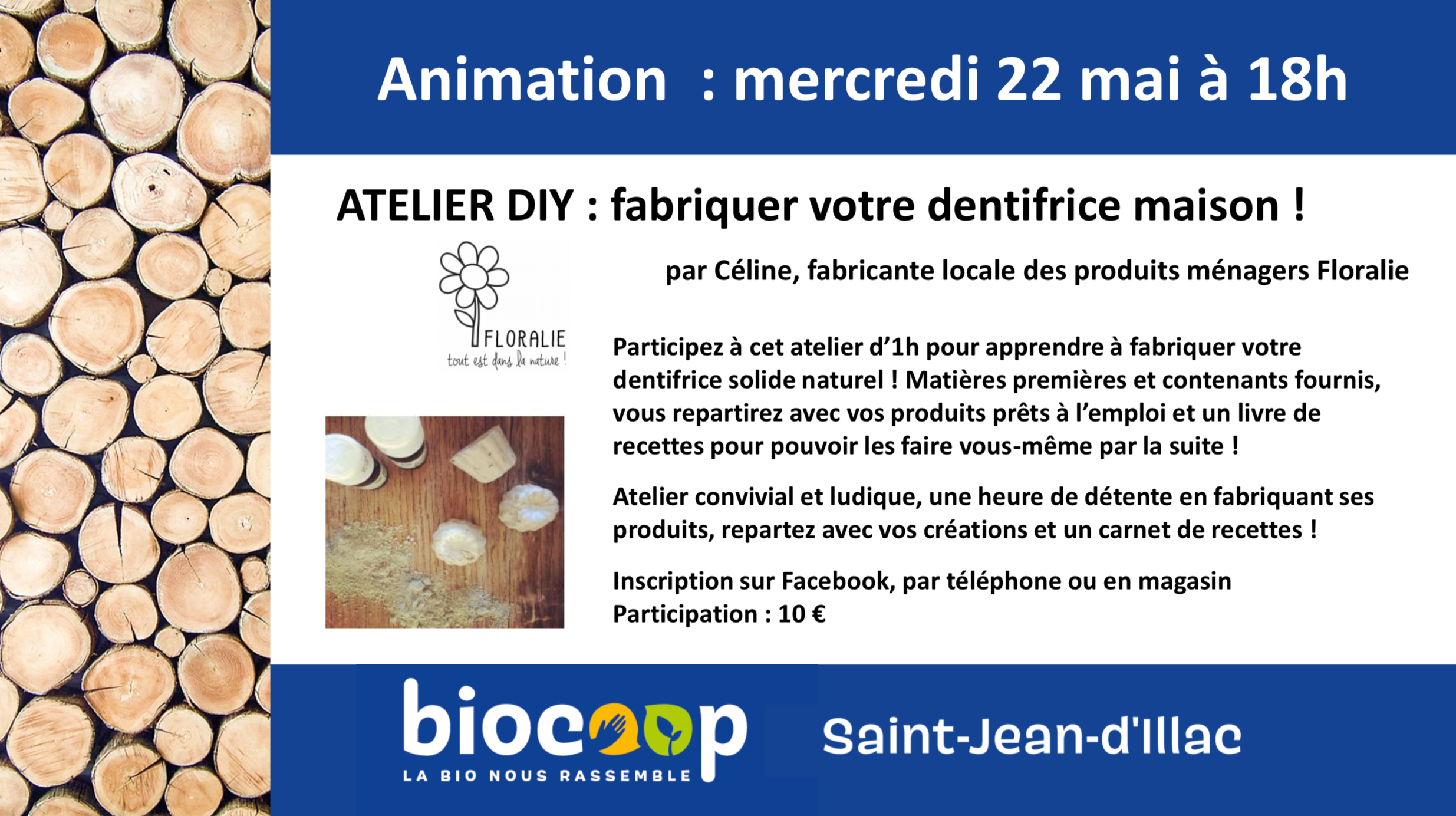 Atelier DIY "Fabriquer votre dentifrice maison" / Participation 10€ Atelier DIY "Fabriquer votre dentifrice maison" / Participation 10€