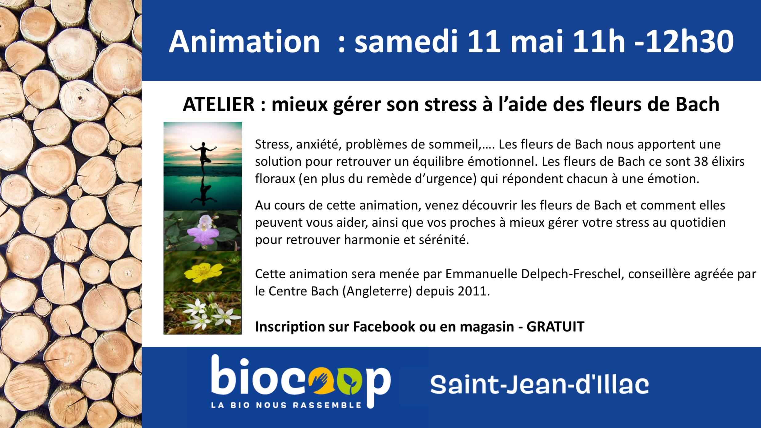 Atelier "Mieux gérer son stress avec les Fleurs de Bach" Atelier "Mieux gérer son stress avec les Fleurs de Bach"