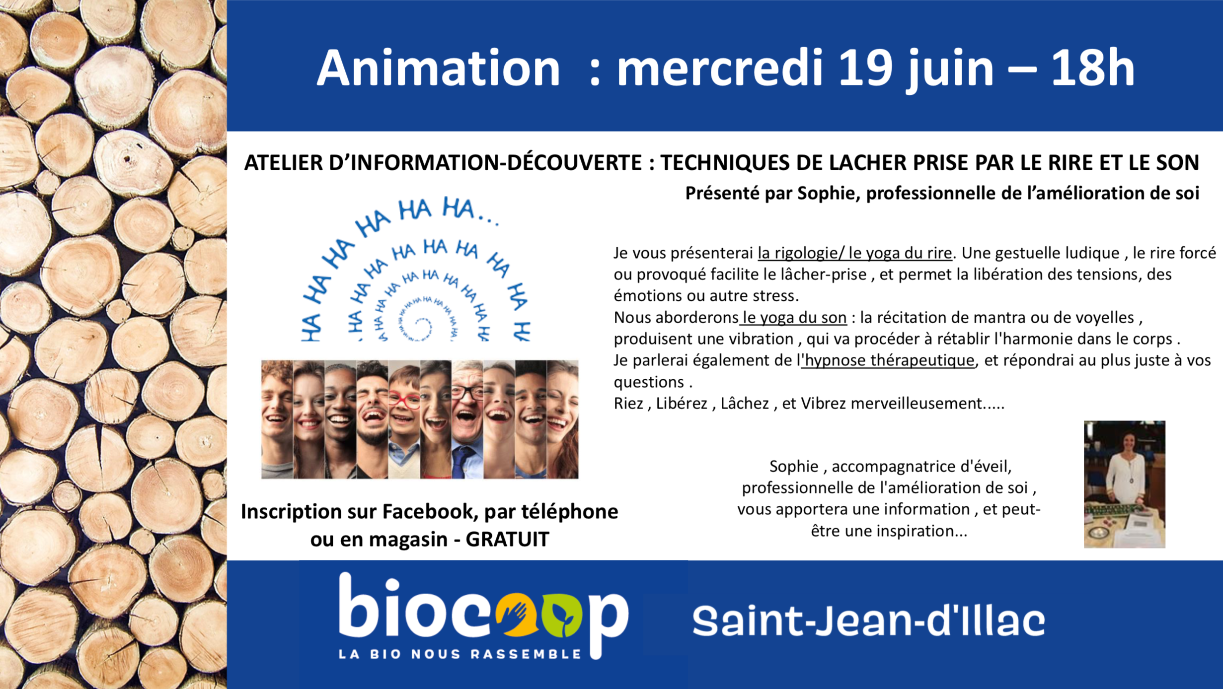 Atelier info-découverte "techniques de lâcher-prise par le rire et le son" Atelier info-découverte "techniques de lâcher-prise par le rire et le son"