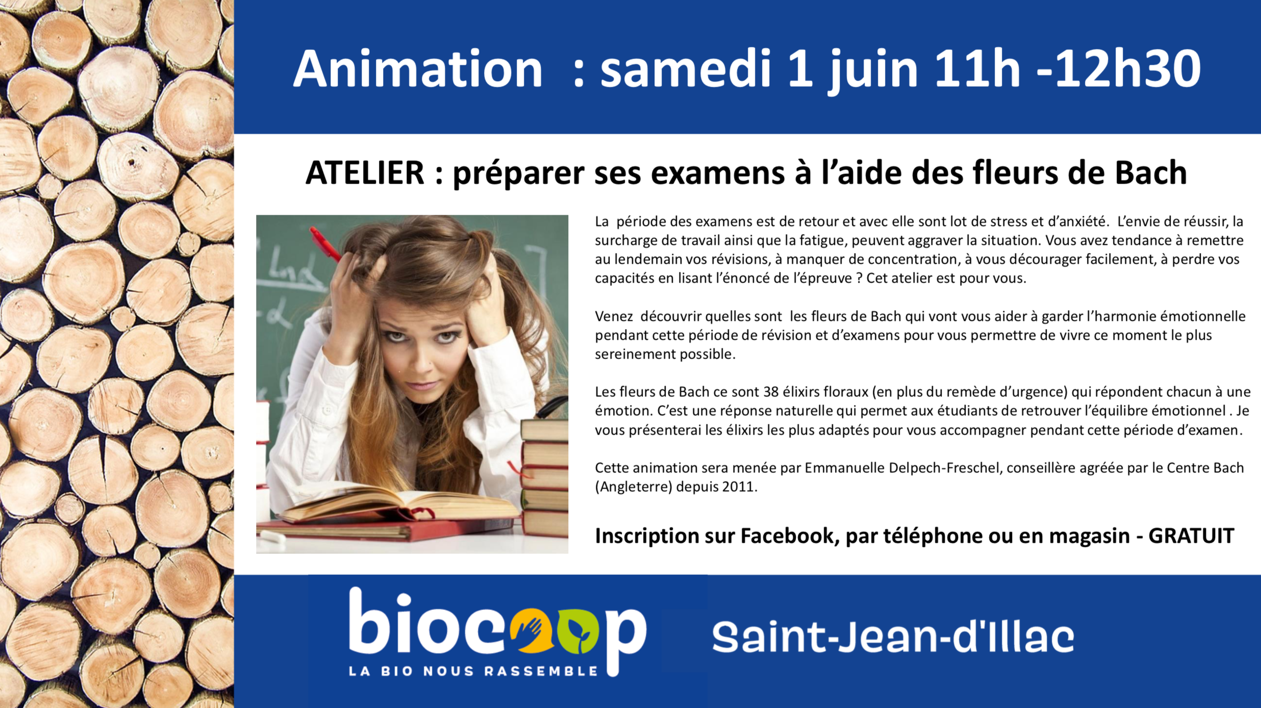 Atelier "Préparer ses examens avec les Fleurs de Bach" Atelier "Préparer ses examens avec les Fleurs de Bach"