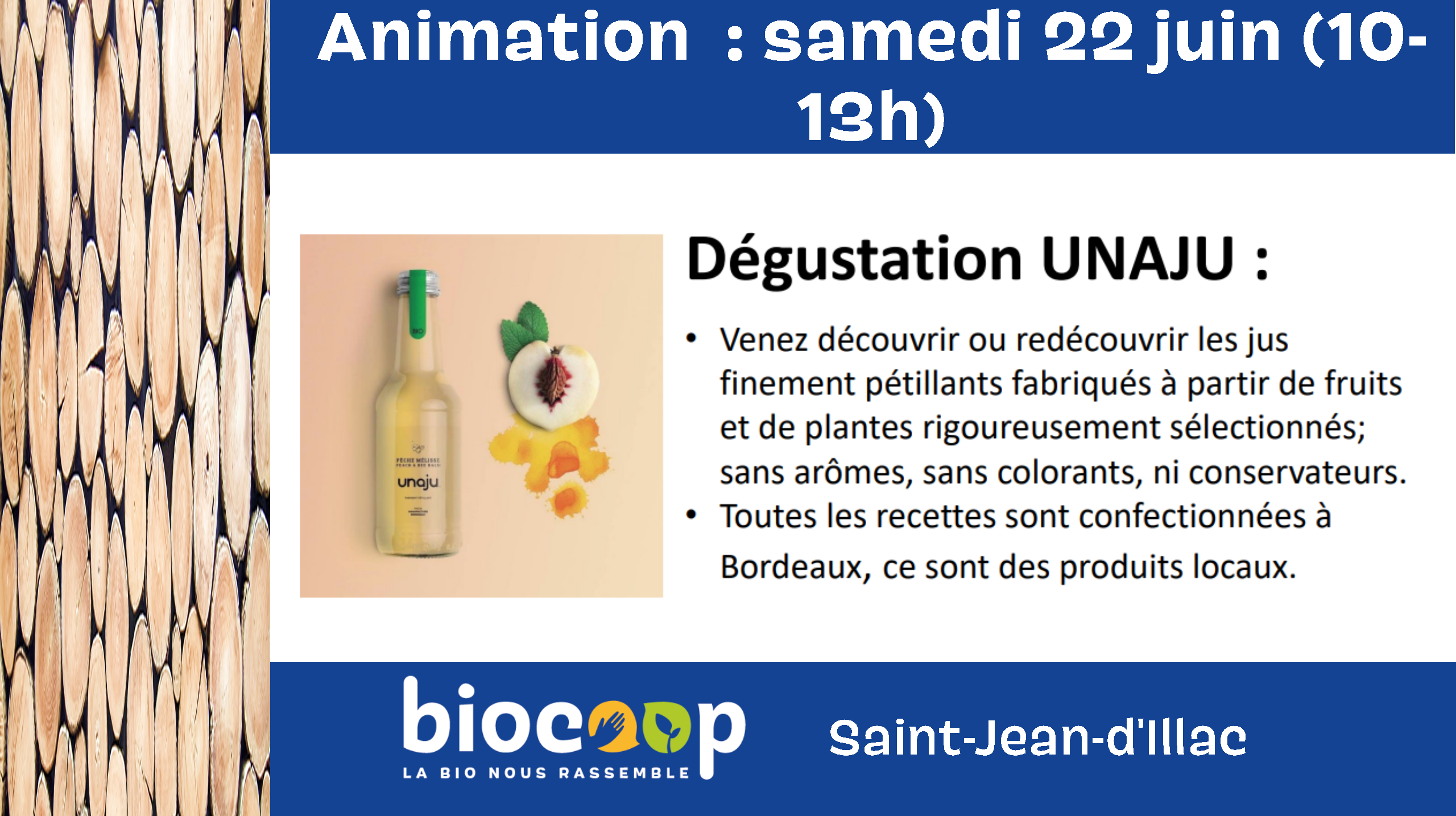 Animation / Dégustation des boissons UNAJU Animation / Dégustation des boissons UNAJU