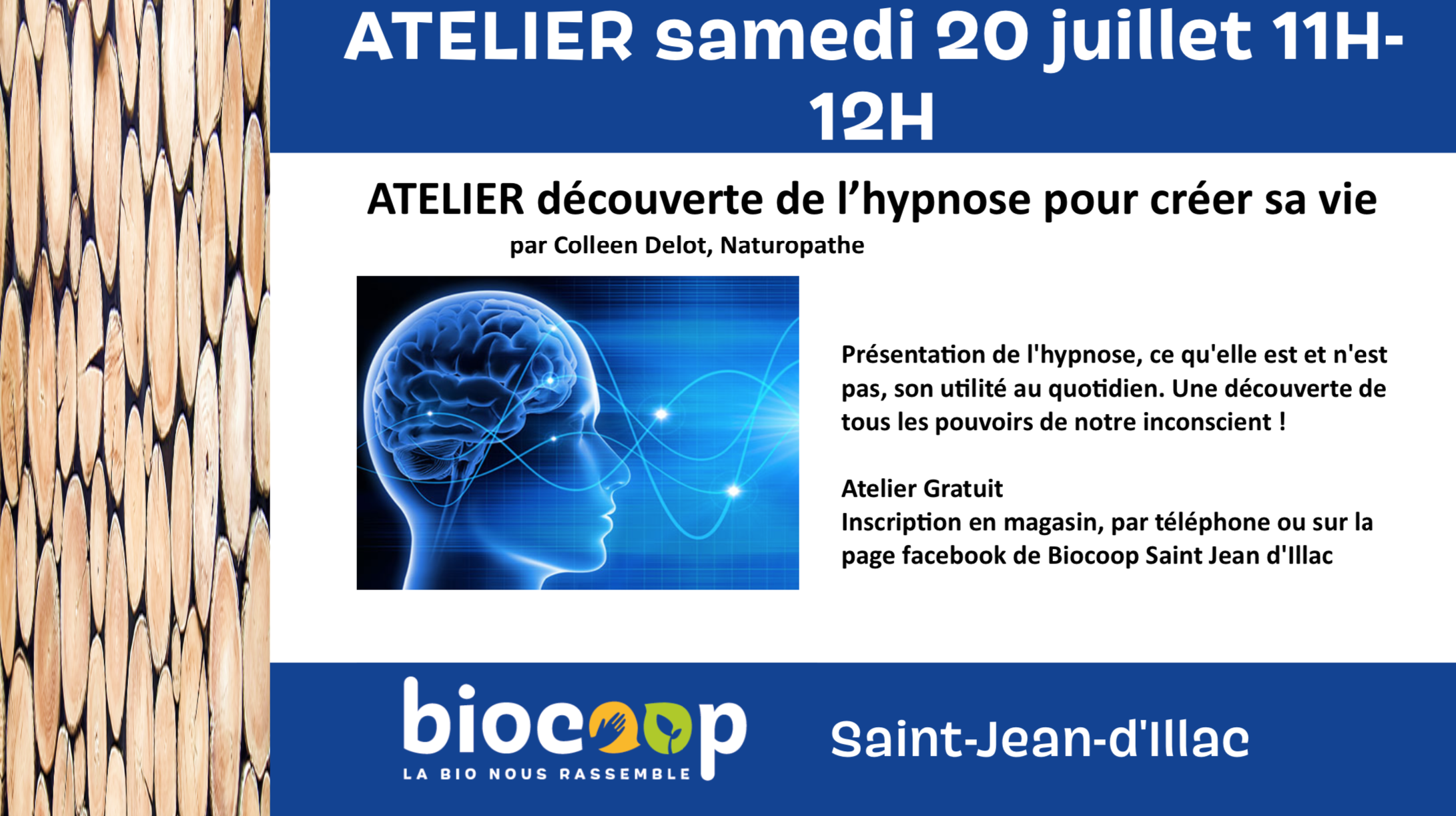 Animation découverte de l'hypnose par Colleen Delot / Sur inscription Animation découverte de l'hypnose par Colleen Delot / Sur inscription