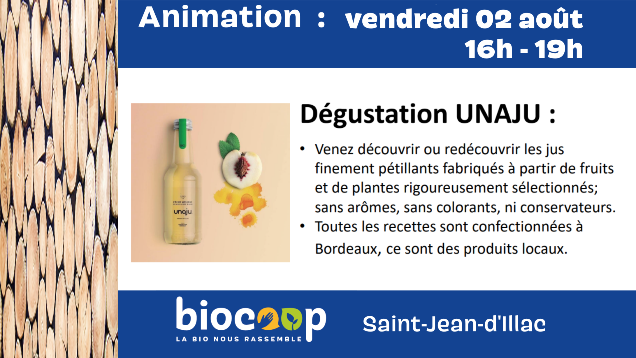 Animation / Dégustation des boissons UNAJU Animation / Dégustation des boissons UNAJU
