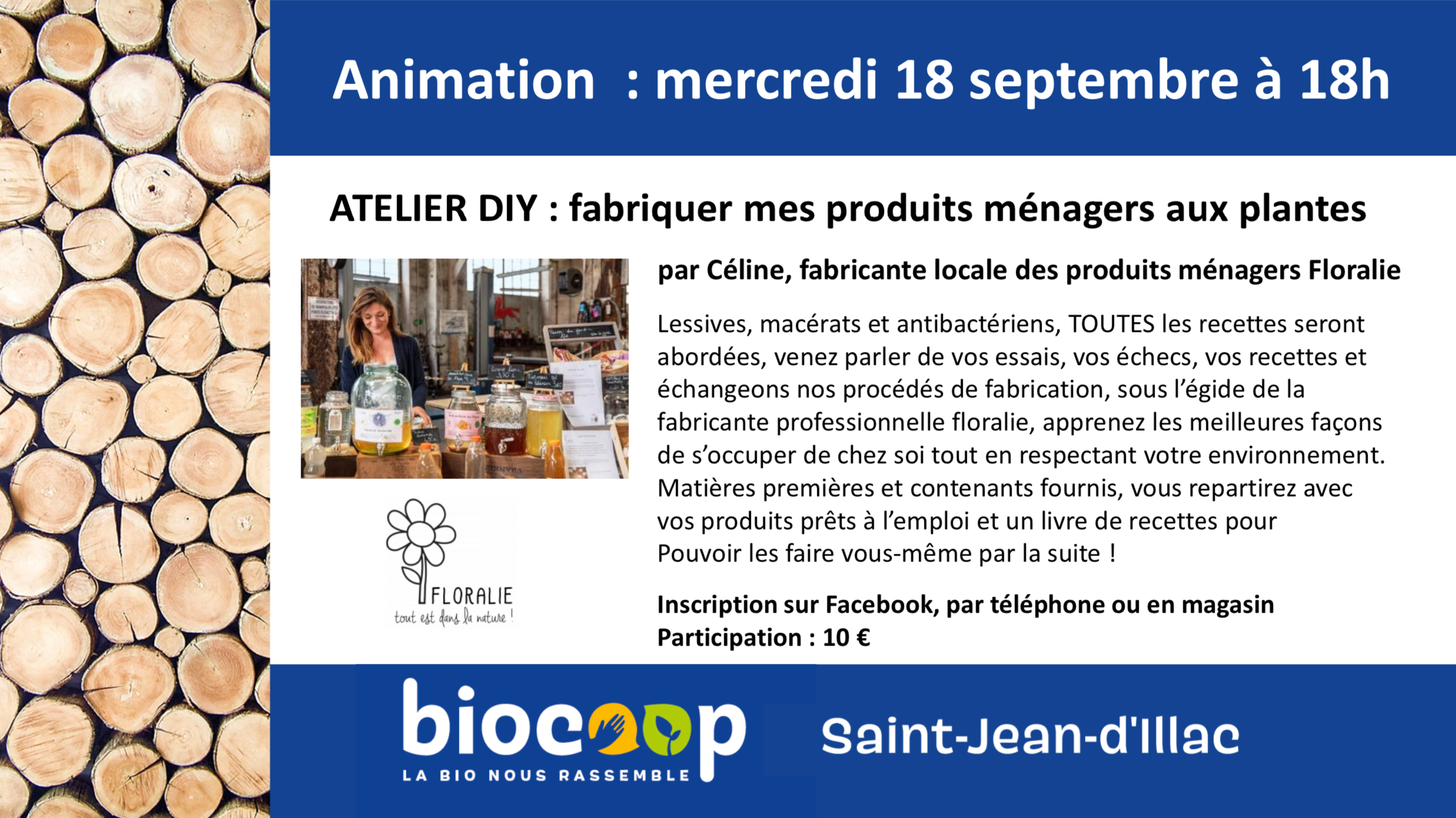 Atelier DIY "Fabriquer mes produits ménagers aux plantes" / 10€ Atelier DIY "Fabriquer mes produits ménagers aux plantes" / 10€