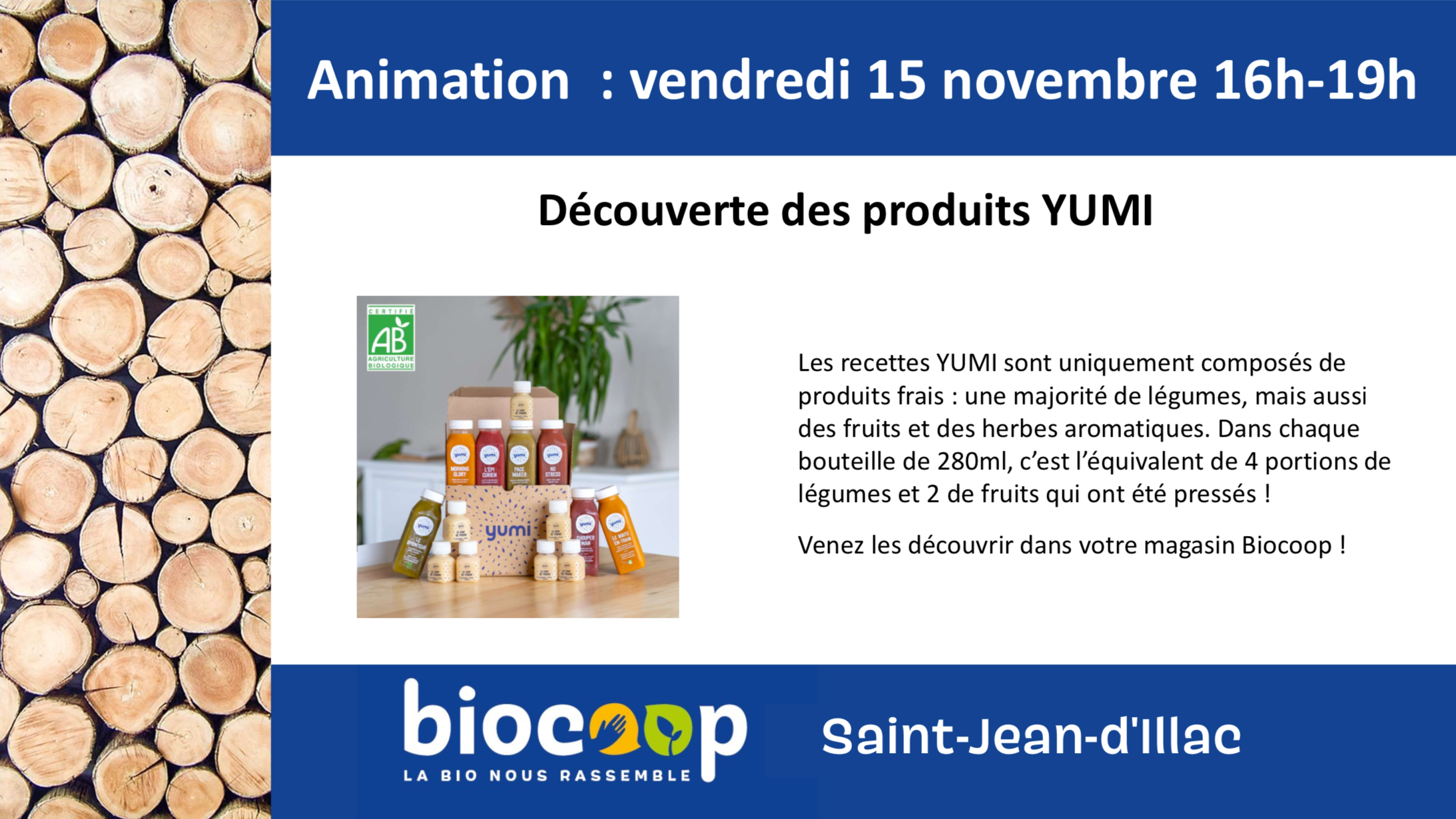 Atelier découverte des produits YUMI Atelier découverte des produits YUMI