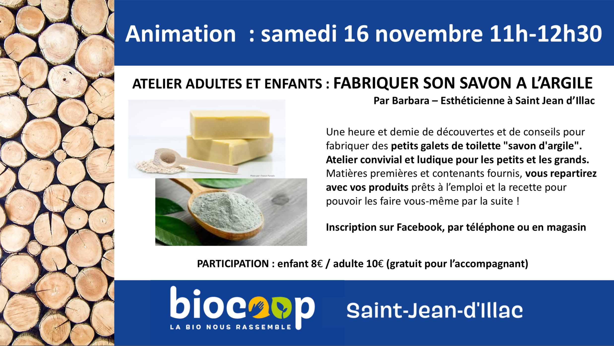 Atelier DIY adultes et enfants "Fabriquer sons savon à l'argile" Atelier DIY adultes et enfants "Fabriquer sons savon à l'argile"