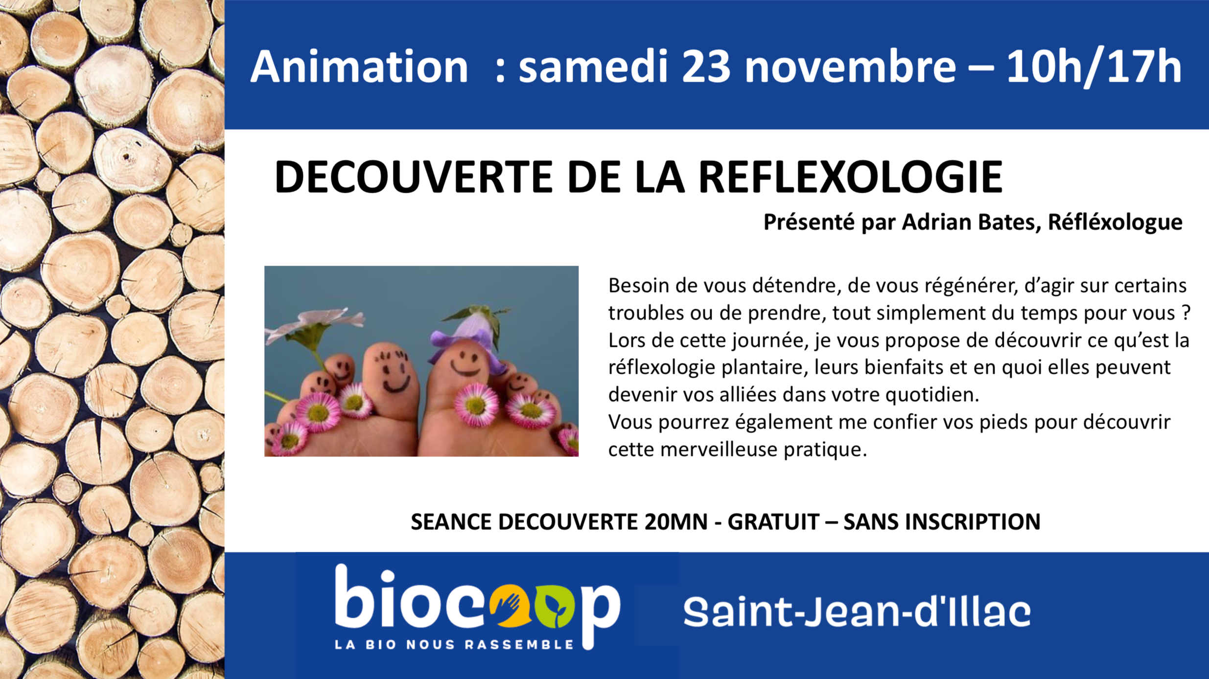 Atelier découverte de la réflexologie Atelier découverte de la réflexologie