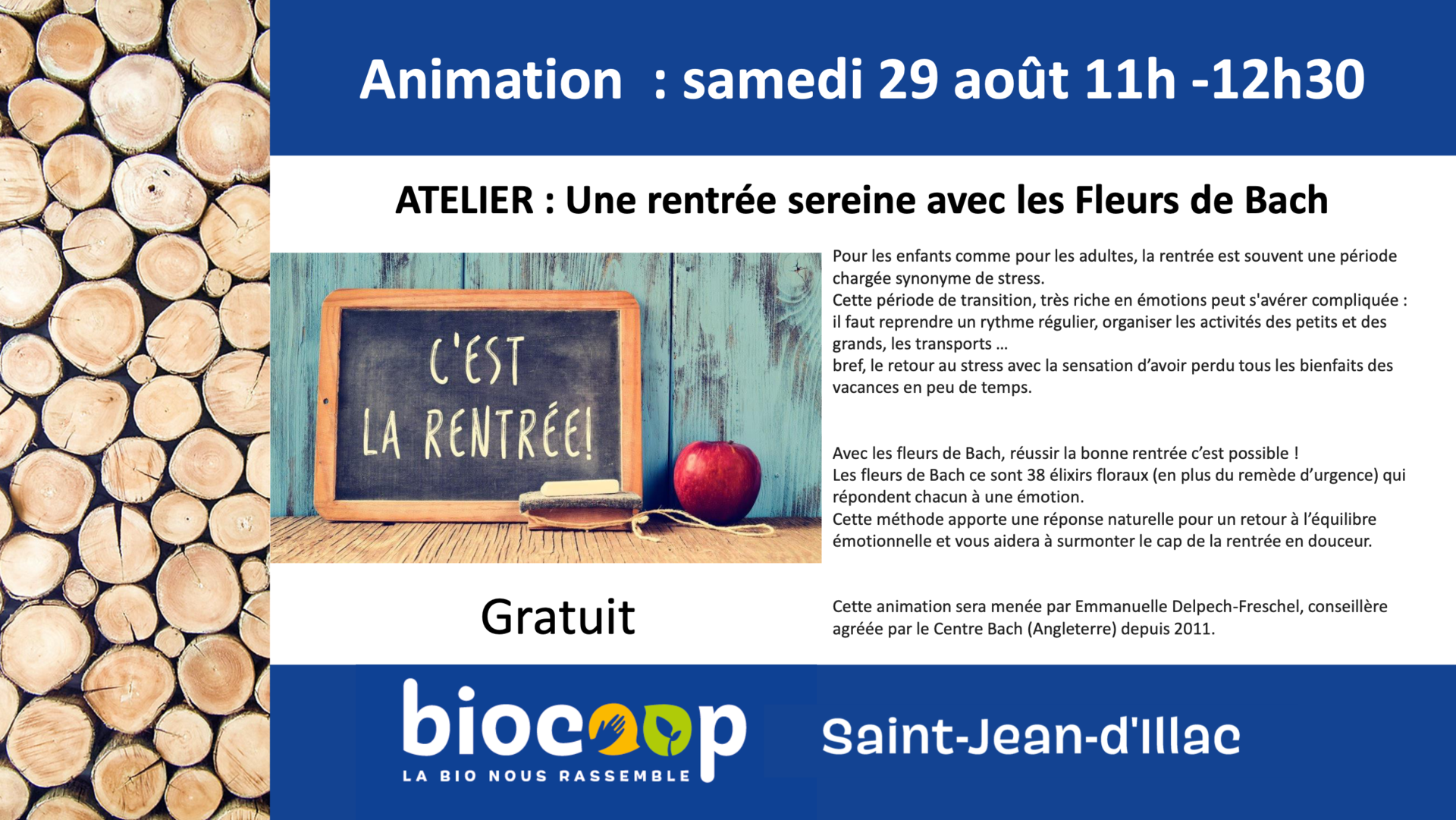 Atelier "Une rentrée sereine avec les fleurs de Bach" Atelier "Une rentrée sereine avec les fleurs de Bach"