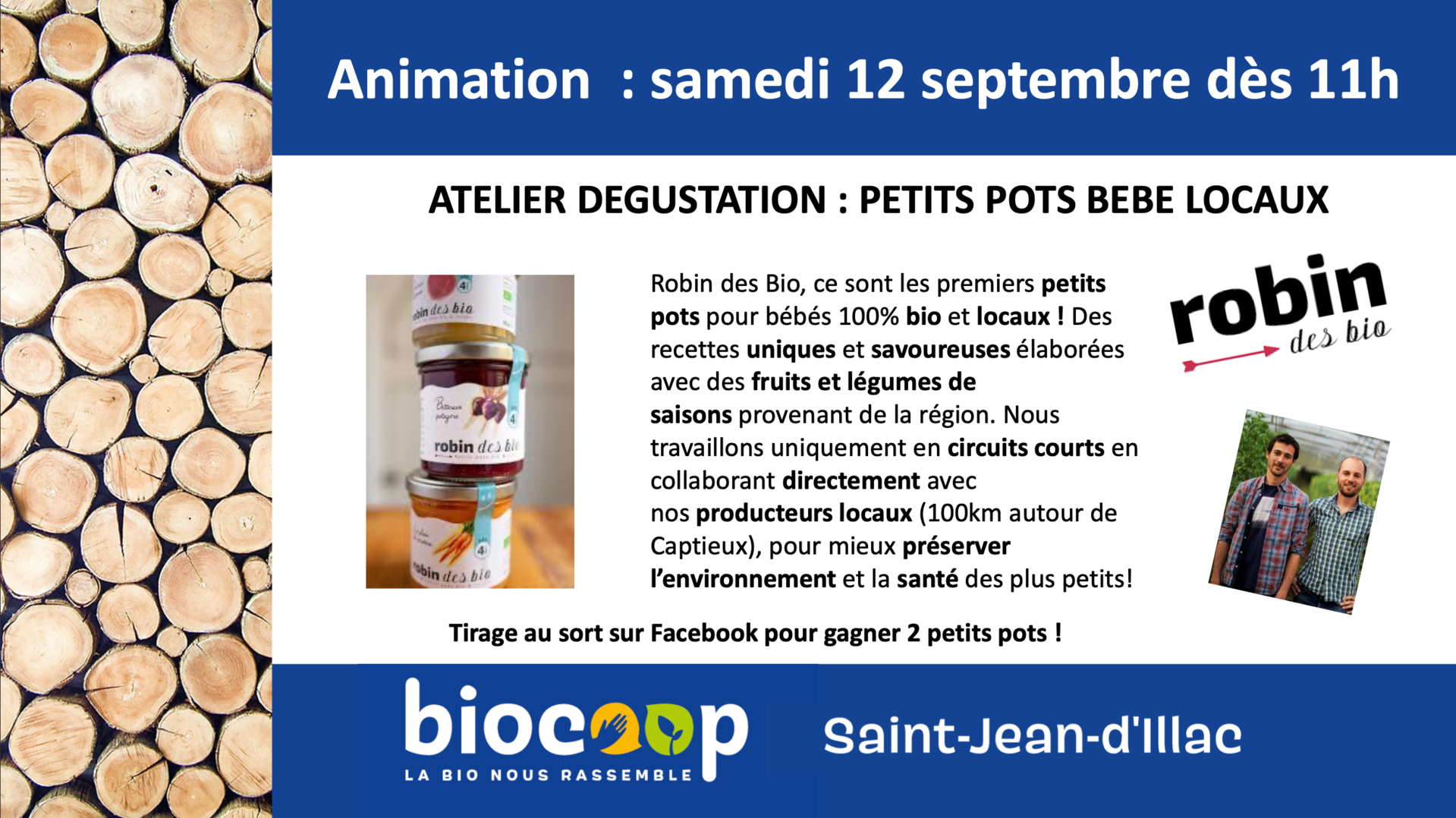 Atelier dégustation petits pots bébé locaux Atelier dégustation petits pots bébé locaux