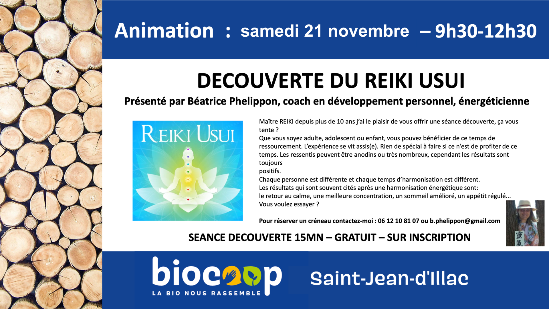 Animation "Découverte du Reiki Usui" Animation "Découverte du Reiki Usui"