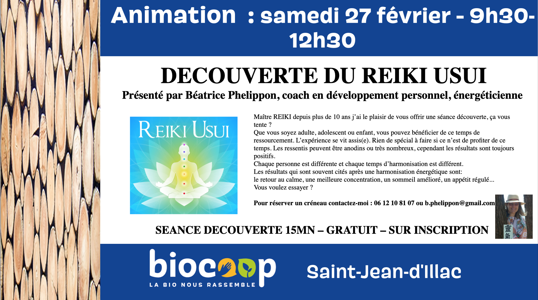 Animation "Découverte du Reiki Usui" Animation "Découverte du Reiki Usui"