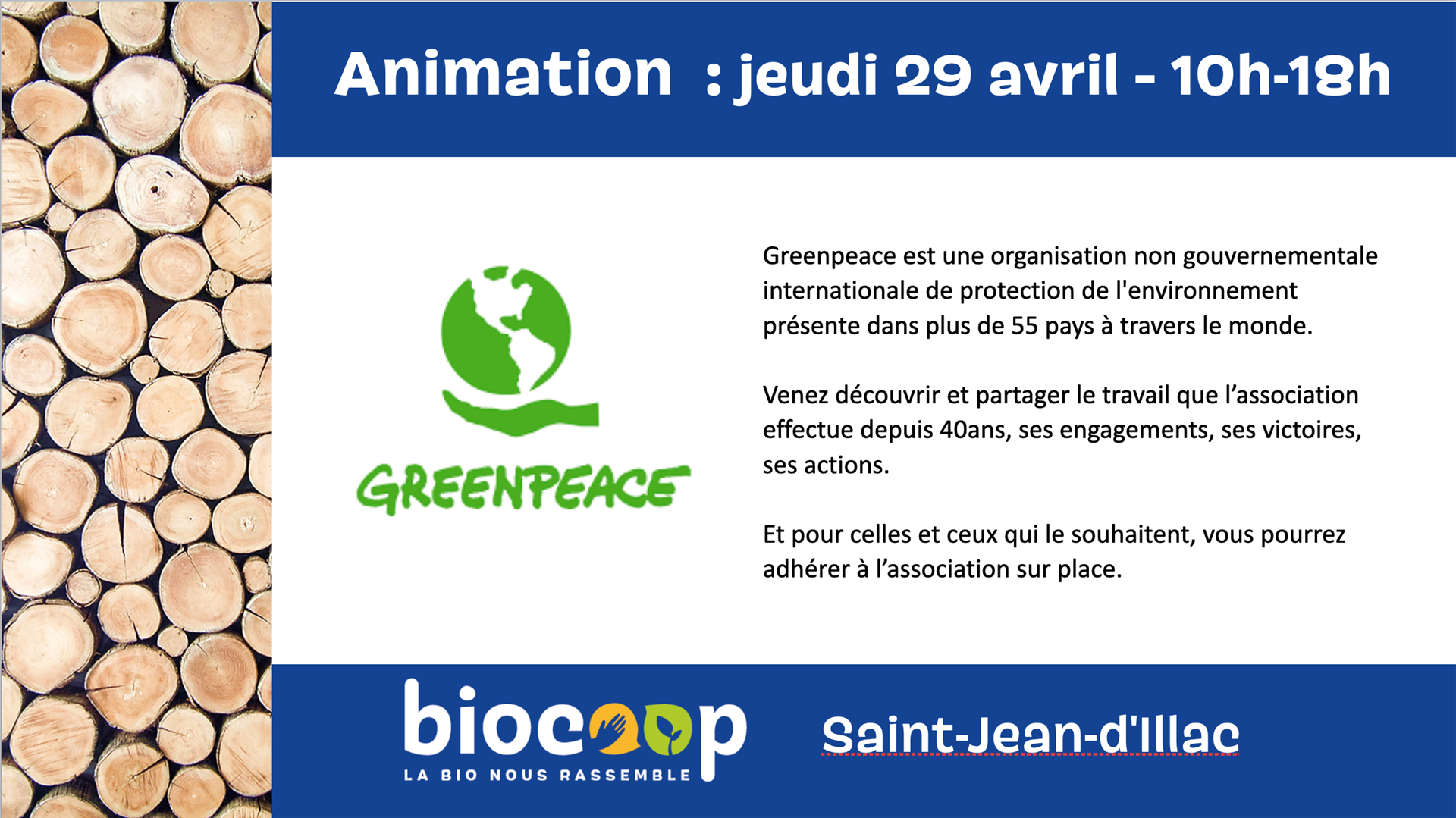 Animation "Découverte de l'association Greenpeace" Animation "Découverte de l'association Greenpeace"